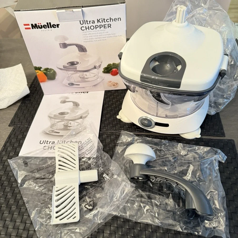Mueller Ultra Heavy Duty Vegetable Kitchen Chopper Open Box Unused Hand Operated